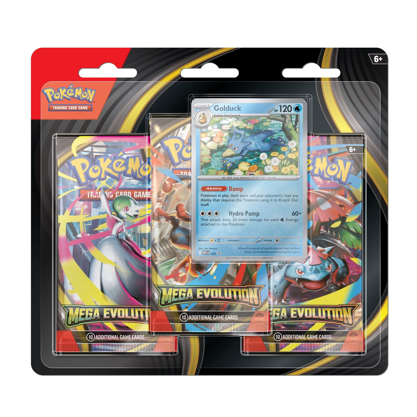 (PRE ORDER) Mega Evolution 3 Pack Blister Golduck