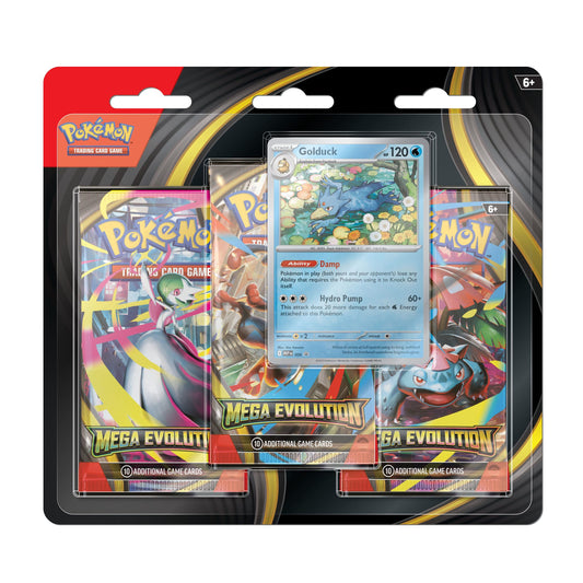 (PRE ORDER) Mega Evolution 3 Pack Blister Golduck